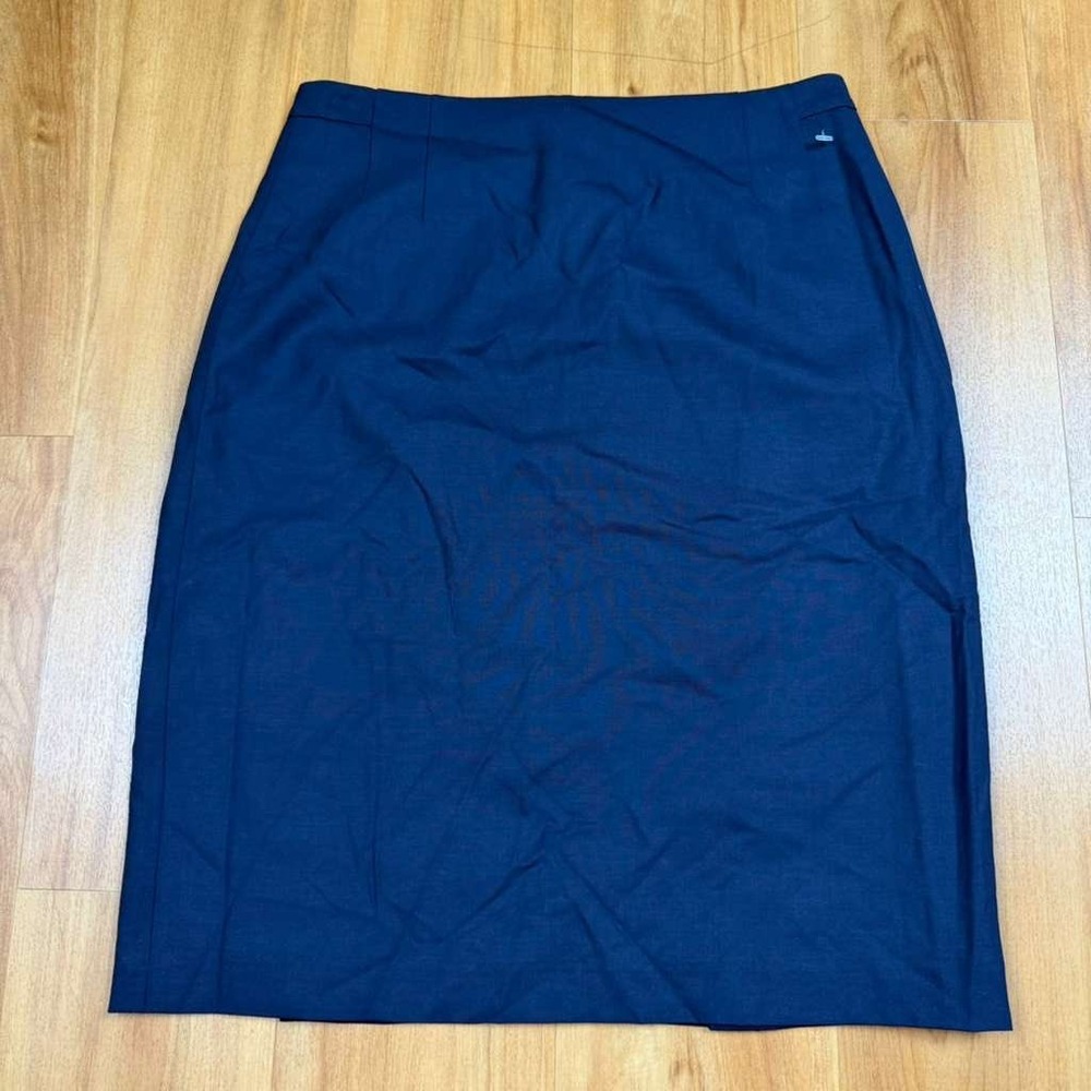 MM.LaFleur Soho Skirt Navy Blue Italian Wool Blend Pencil Skirt SPC-18-022 SZ 8‎